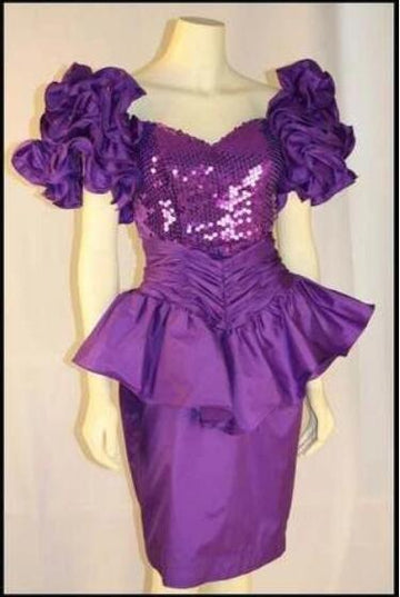 Unique Purple Short Prom Dress, Formal Evening Dress HZ1023